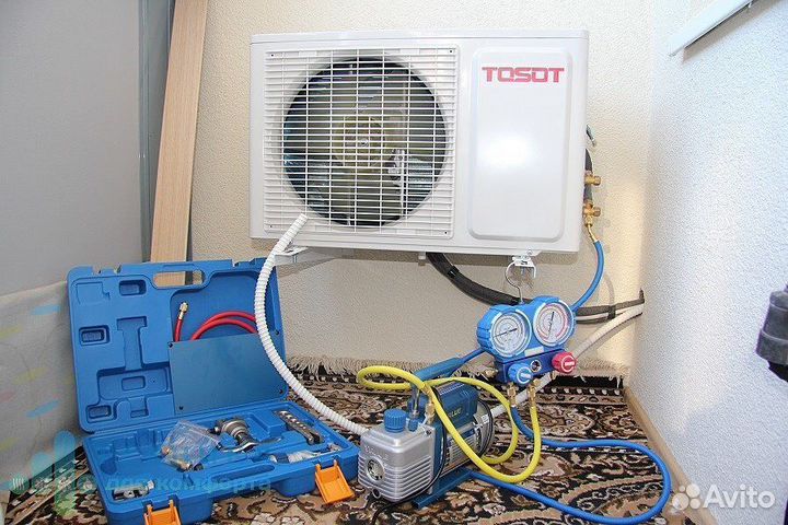 Установка кондиционеров, демонтаж, заправка,трасса