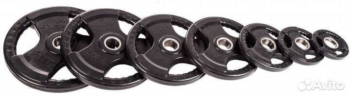 Диск обрезиненный черный D-51, 1,25 - 25 кг