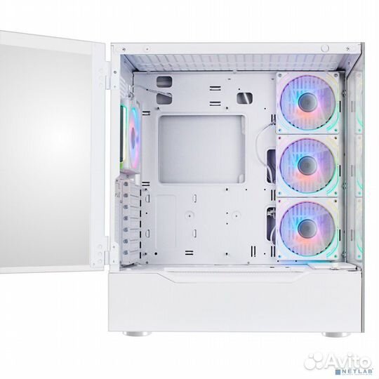 Ginzzu GL790 FAN 12MW6 RGB*4 USB3.0 CRC10 Белый