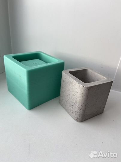 Силиконовая форма куб для бетона и гипса молд