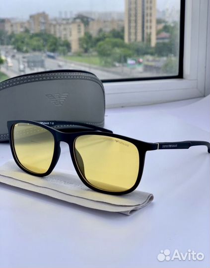 Очки emporio armani желтые поляризационные