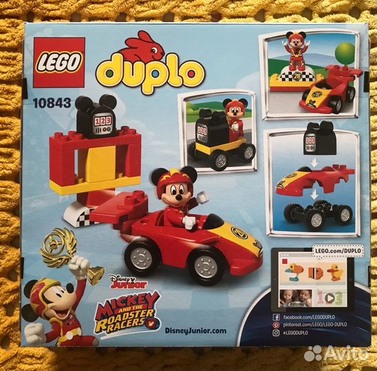 Конструктор Lego duplo 10843 Гоночная машина Микки