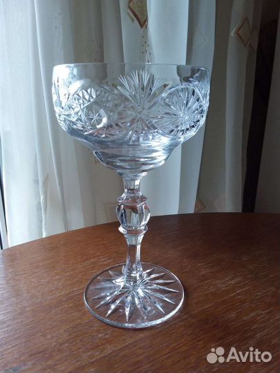 Ваза конфетница на ножке хрусталь СССР