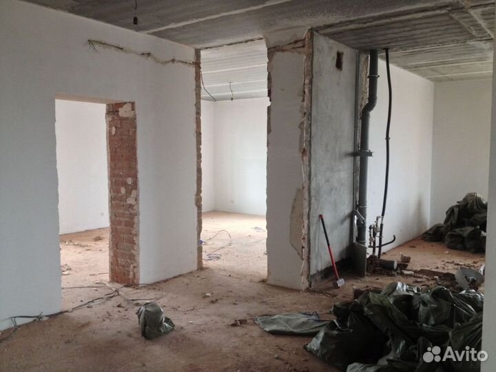 Снос стен,устройство дверных и оконных проемов