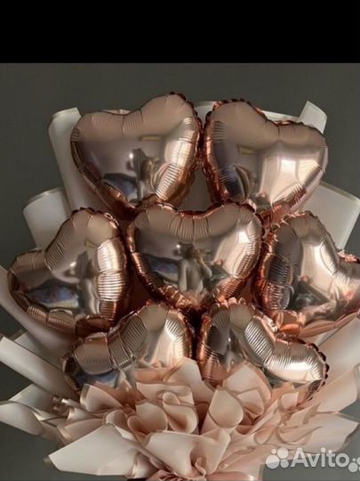 Букет из шаров сердец