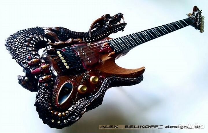 Гитара Дракон коллекционная handmade Dragon guitar