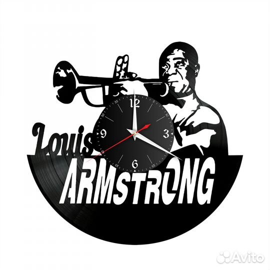 Louis Armstrong Луи Армстронг №2 часы из винила