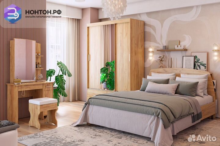 Спальня Виктория-1 дуб крафт золотой
