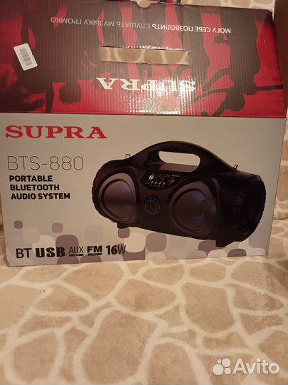 Портативная Bluetooth колонка Supra BTS-880 Black