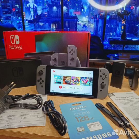 Чип Nintendo Switch Rev.2 Grey 160 гб