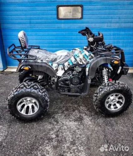 Квадроцикл Grizzly 200cc сине-белый