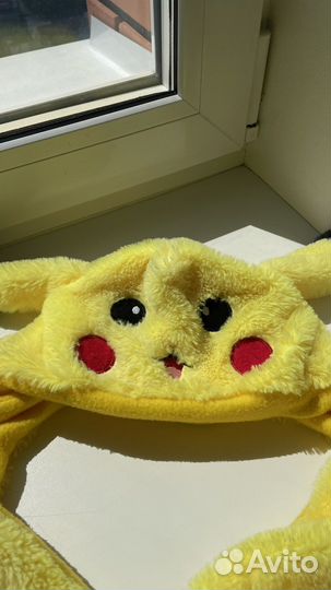 Шапочка пикачу, с ушками