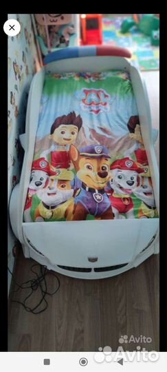 Кровать машинка 3d с подсветкой