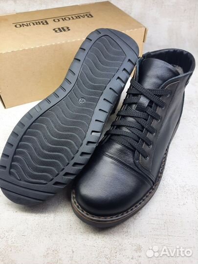 Удобные кожаные утепленные зимние ботинки (Арт.20922)