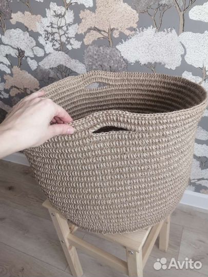 Корзина из джута большая