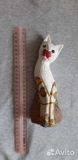 Статуэтка кошка деревянная