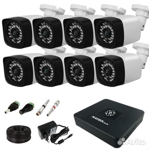 Комплект видеонаблюдения уличный лайт на 8 камер