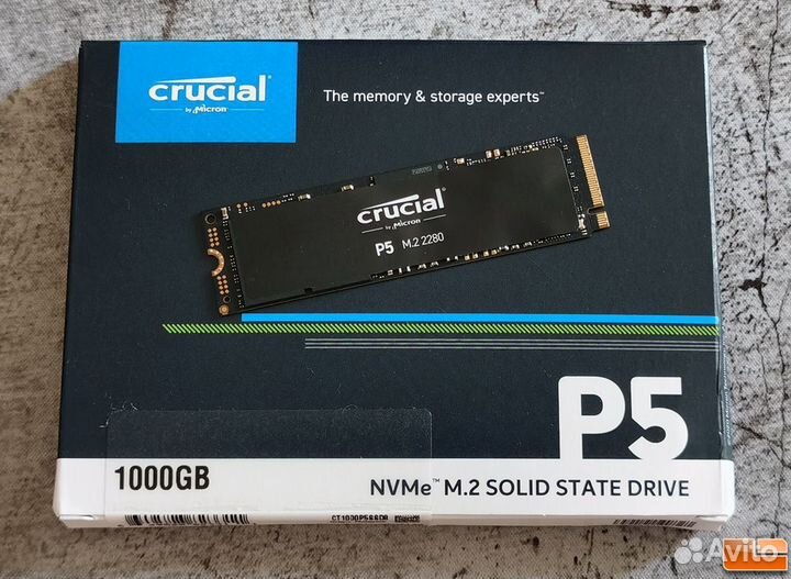 SSD Crucial P5 1 тб NVMe