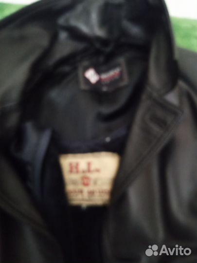 Кожаный плащ мужской