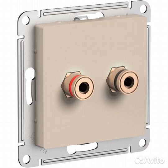 Аудиорозетка двойная Schneider Electric AtlasDesig