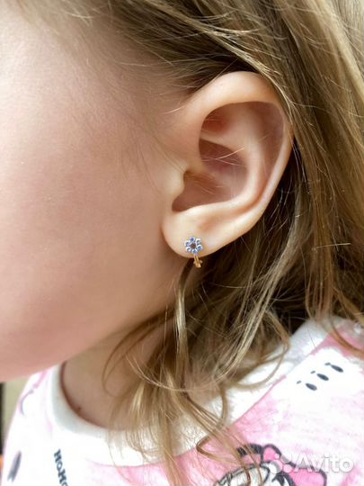 Детские серьги 585