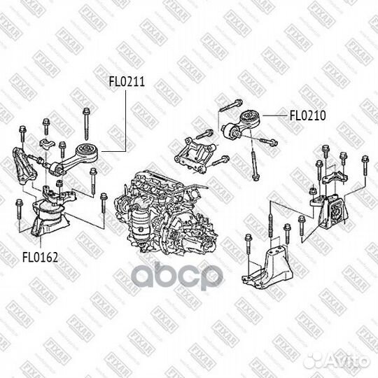 Опора двс перед прав honda Civic -12 ME-10