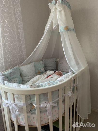 Бортики и балдахин в кроватку