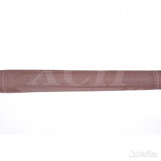 Ремень ружейный фигурный (кожа/велюр тисненый винт