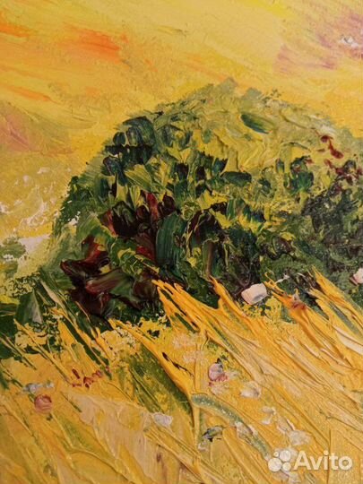 Картина маслом. Пейзаж. Тоскана. Италия