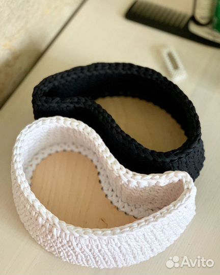 Корзинки из трикотажной пряжи