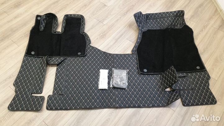 3d коврики из экокожи Mercedes Actros мр4 ровн пол