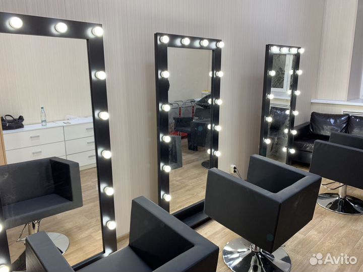 Зеркало с лампочками 182/80 на подставке