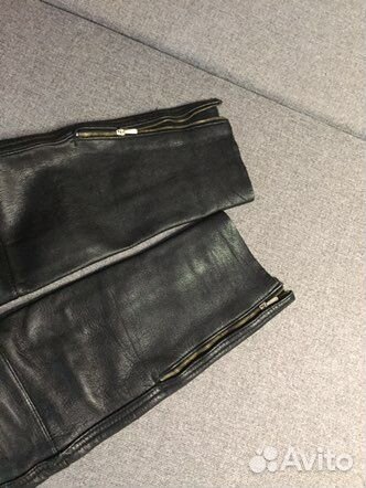 Мото штаны кожанные женские