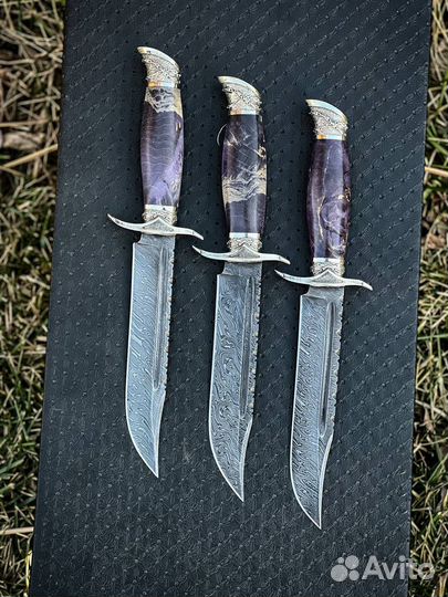 Финка из дамасской стали