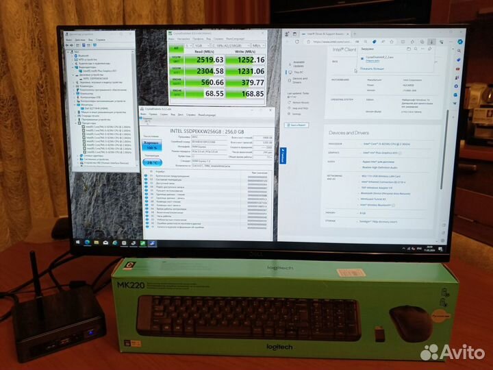 Пк intel nuc 8i5bek2 с монитором Dell se2719hr