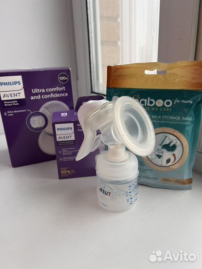 Молокоотсос philips avent ручной набор