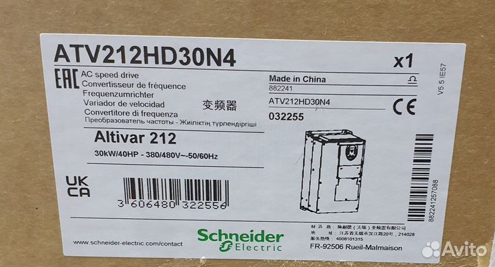 ATV212HD30N4 преобразователь частоты ATV212 30 квт