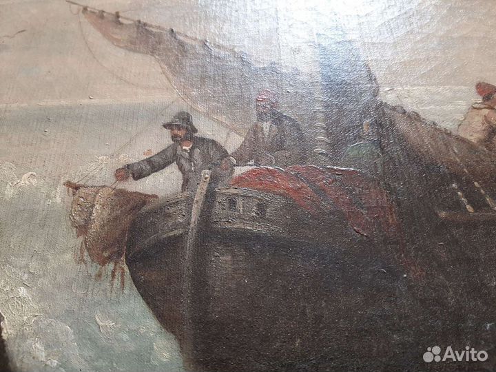 Картина маслом на холсте старинная