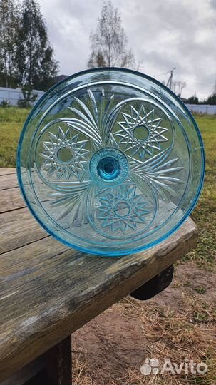 Ваза купоросное стекло