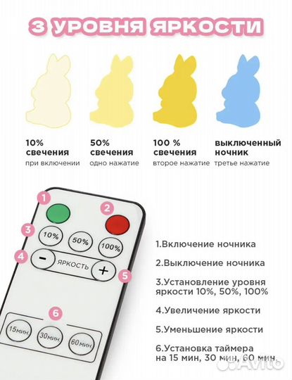 Светильник ночник детский Новый