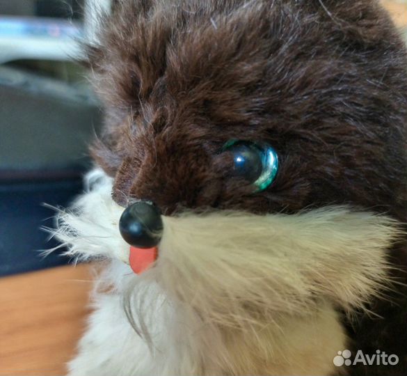 Игрушка в Машину Кот голова качается СССР меховой