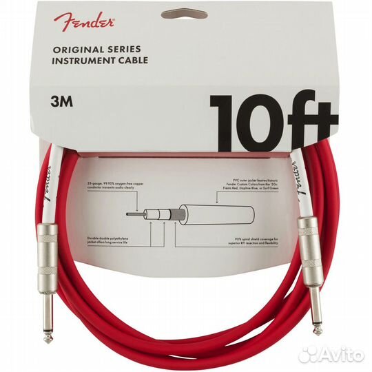 Инструментальный кабель fender 10' OR inst cable F