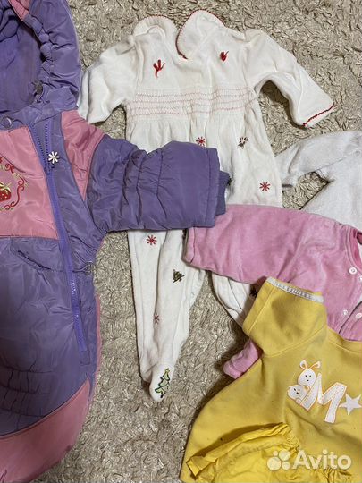Детские вещи на девочку пакетом 74 80 даром