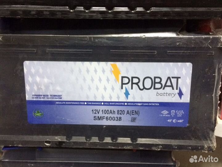 Аккумулятор Probat 100 ah 820 a