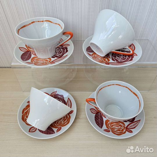 Чайные пары - Селеновая роза - Лфз 1960-е гг