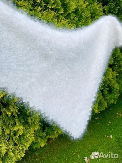 Пуховая косынка ручной работы Платок Шаль