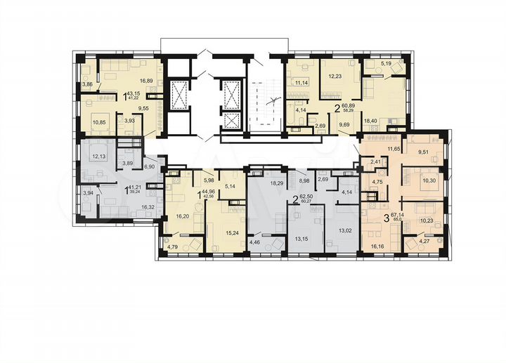 1-к. квартира, 43,2 м², 7/23 эт.