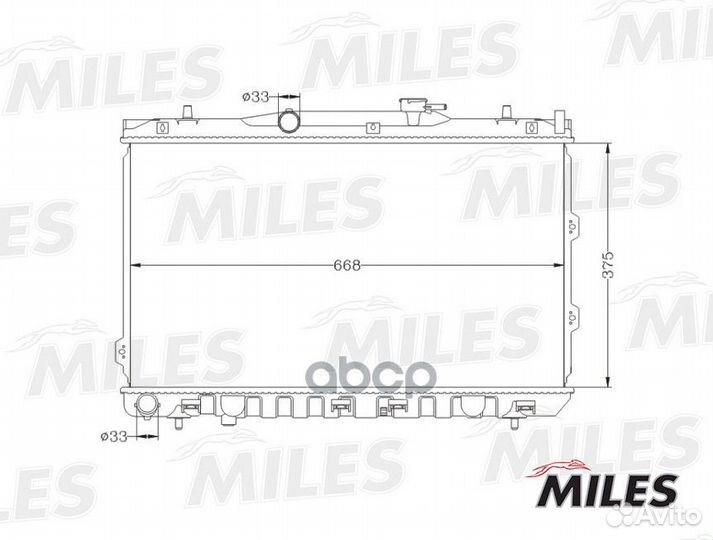 Радиатор KIA cerato/spectra 1.6/2.0 M/T 04- шт
