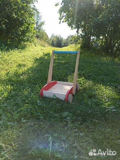 Ходунки, тележка-каталка ELC деревянная