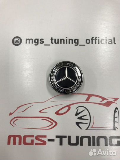 Заглушка в капот Mercedes-Benz черная